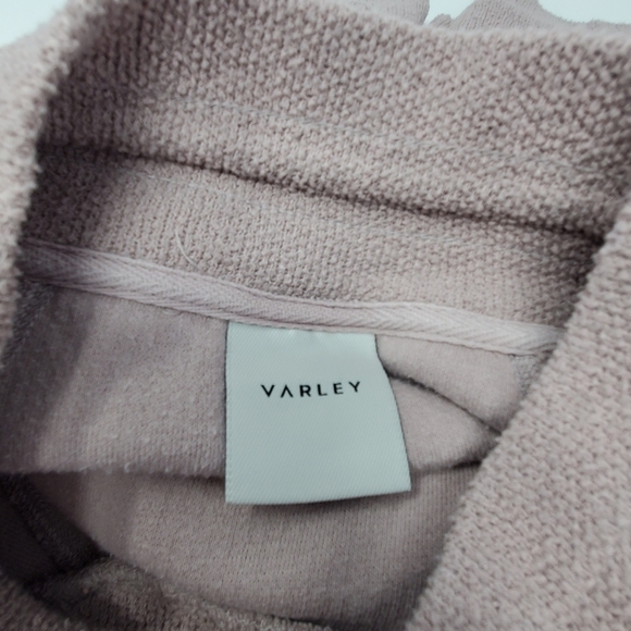 VARLEY MACEO TEXTURED MOCK NECK SWEATSHIRT DUSTY ROSE MAUVE WOMEN SMALL - Picture 9 of 15